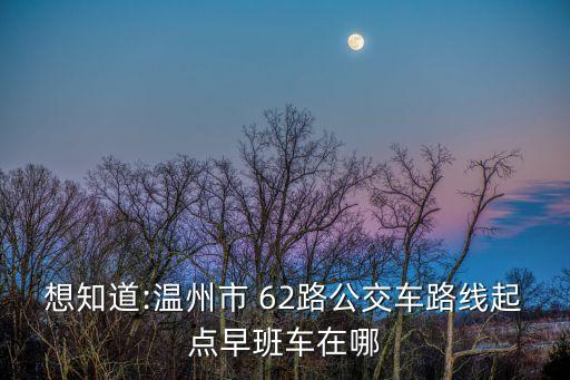想知道:溫州市 62路公交車路線起點(diǎn)早班車在哪