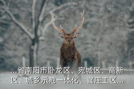 南陽市官莊工區,南陽市下設經濟功能區包括南陽新區