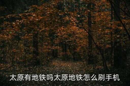 太原有地鐵嗎太原地鐵怎么刷手機(jī)