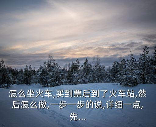 怎么坐火車,買到票后到了火車站,然后怎么做,一步一步的說,詳細一點,先...