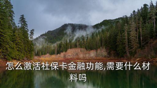 社保卡金融賬戶怎么激活,社保卡金融賬戶怎么激活?不去銀行可繼續使用