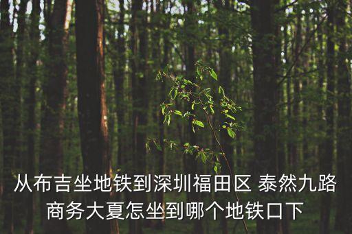 泰然九路,從福田區(qū)泰然九路坐什么車?