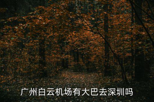 廣州白云機場有大巴去深圳嗎