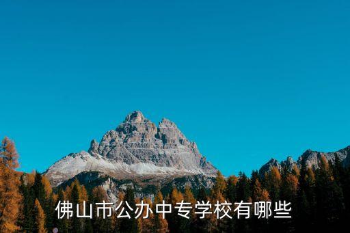 佛山市公辦中專學校有哪些