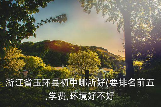 楚門中學,玉環最好的小學排名出爐