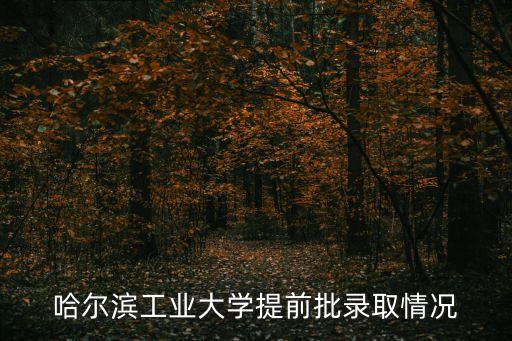 哈爾濱工業(yè)大學提前批錄取情況