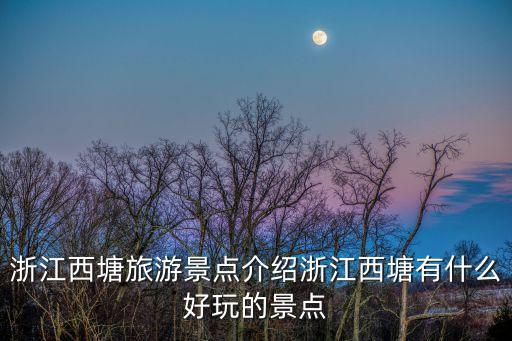 浙江西塘旅游景點(diǎn)介紹浙江西塘有什么好玩的景點(diǎn)