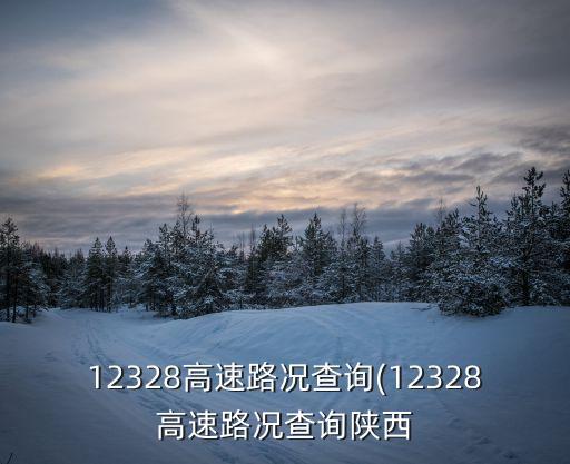 12328高速路況查詢(12328高速路況查詢陜西