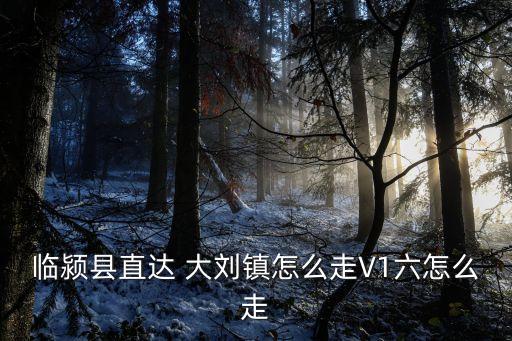 臨潁縣直達 大劉鎮怎么走V1六怎么走