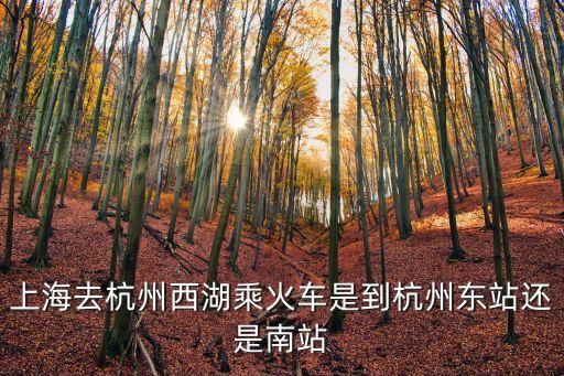 上海去杭州西湖乘火車是到杭州東站還是南站