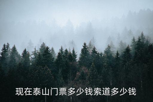 現在泰山門票多少錢索道多少錢
