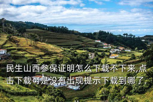 民生山西參保證明怎么下載不下來,點擊下載可是沒有出現提示下載到哪了...
