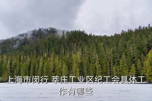 莘莊工業區,上海市閔行工業區紀工會有哪些職能?
