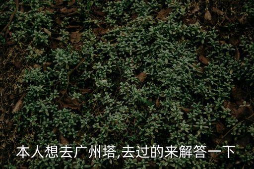 本人想去廣州塔,去過的來解答一下