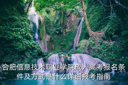 合肥成考報名要求,成人高考報名網站有哪些?