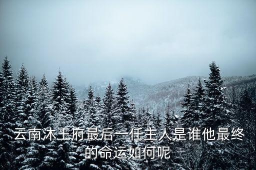  云南沐王府最后一任主人是誰他最終的命運(yùn)如何呢