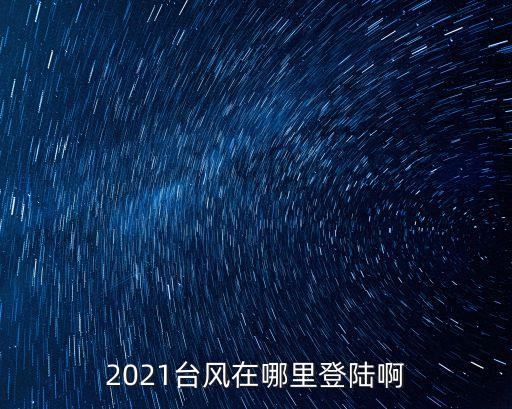 2021臺風在哪里登陸啊