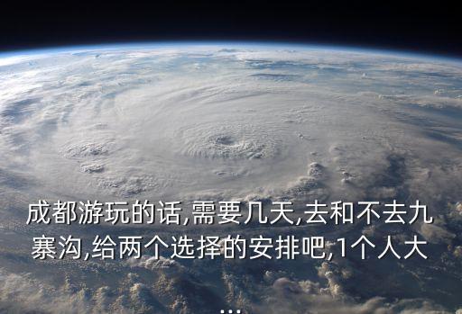 成都游玩的話,需要幾天,去和不去九寨溝,給兩個選擇的安排吧,1個人大...