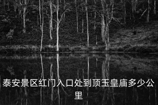 泰安景區(qū)紅門入口處到頂玉皇廟多少公里
