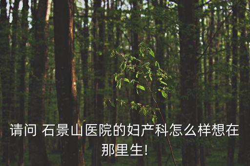 石景山醫(yī)院,北京市石景山醫(yī)院婦產(chǎn)科怎么樣?