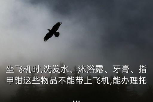 坐飛機時,洗發水、沐浴露、牙膏、指甲鉗這些物品不能帶上飛機,能辦理托...