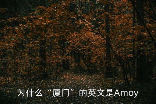 為什么“廈門”的英文是Amoy