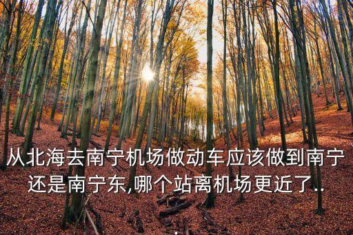 從北海去南寧機場做動車應該做到南寧還是南寧東,哪個站離機場更近了...