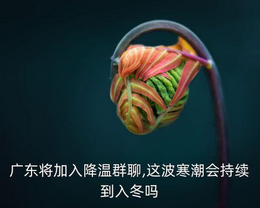 廣東將加入降溫群聊,這波寒潮會(huì)持續(xù)到入冬嗎