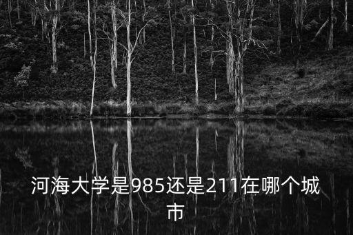 河海大學是985還是211在哪個城市