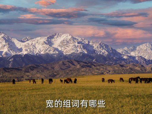 寬坐,寬心寬厚、從寬發落、寬裕大度、寬打窄用