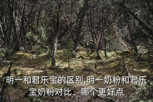 明一和君樂寶的區別,明一奶粉和君樂寶奶粉對比、哪個更好點