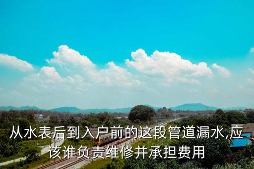 從水表后到入戶前的這段管道漏水,應該誰負責維修并承擔費用