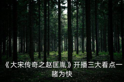 趙匡胤傳奇,《大宋傳奇之趙匡胤傳奇》開播三大看點!