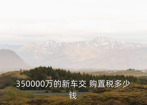 350000萬的新車交 購置稅多少錢