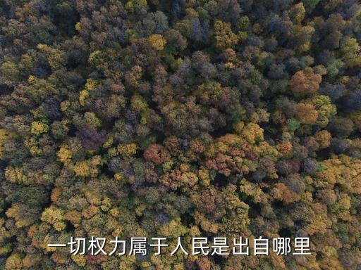 一切權力屬于人民是出自哪里