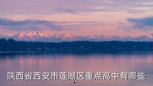 陜西省西安市蓮湖區(qū)重點(diǎn)高中有哪些