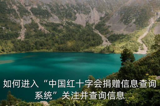 中國紅十字會捐款,怎么向中國紅十字會捐款?