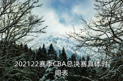 202122賽季CBA總決賽具體時間表