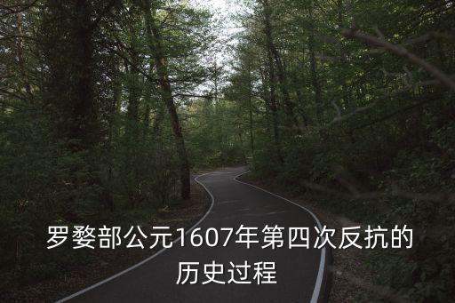  羅婺部公元1607年第四次反抗的歷史過程