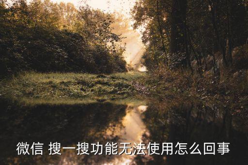 搜一搜,微信搜一搜有什么用?