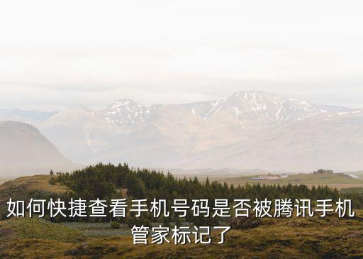 如何快捷查看手機(jī)號碼是否被騰訊手機(jī)管家標(biāo)記了