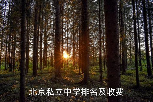 北京私立中學(xué)排名及收費(fèi)