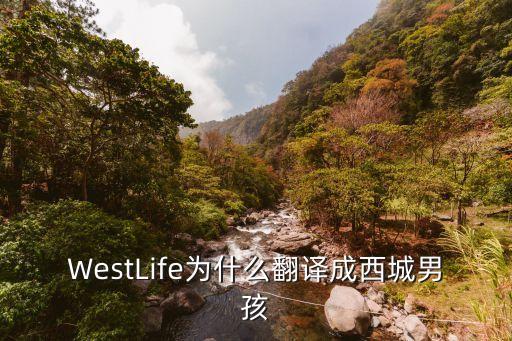 WestLife為什么翻譯成西城男孩