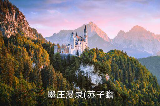  墨莊漫錄(蘇子瞻