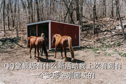 QQ堂最近有什么新活動我上次看到有一個變形金剛哪買的