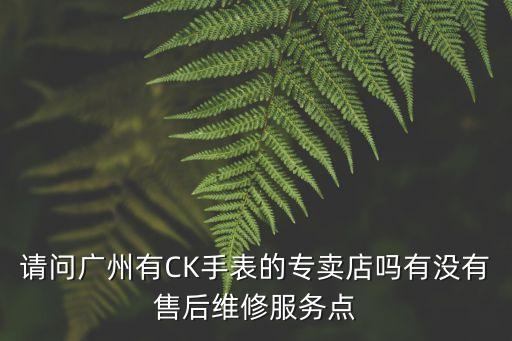 廣州哪里能維修ck手表，想知道CK手表的廣州售后服務(wù)點在哪里 急