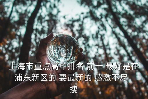 上海市重點(diǎn)高中排名 前十 最好是在浦東新區(qū)的 要最新的 感激不盡  搜