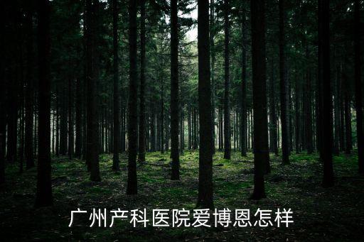 廣州產科醫院愛博恩怎樣