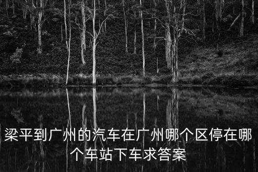 梁平到廣州的班車，梁平到廣州的汽車在廣州哪個區(qū)停在哪個車站下車求答案