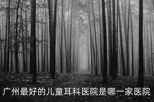 廣州最好的兒童耳科醫(yī)院是哪一家醫(yī)院